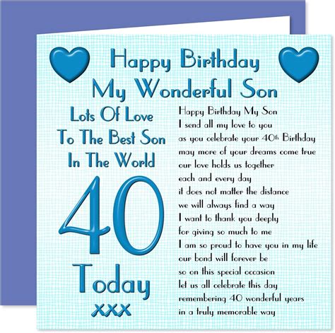 The speech below is an example of a birthdayspeech a parent might give for a child when she/he turns 40. . Letter to my son on his 40th birthday